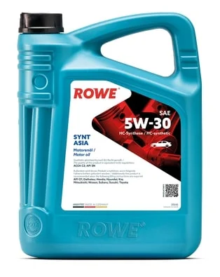 Масло моторное ROWE HIGHTEC SYNT ASIA 5W30, API SN/CF-4, ACEA C3, 4 л