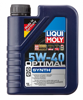 Масло моторное Liqui Moly Optimal Synth 5W40, API SN/CF-4, ACEA A3/B4, 1 л 3925