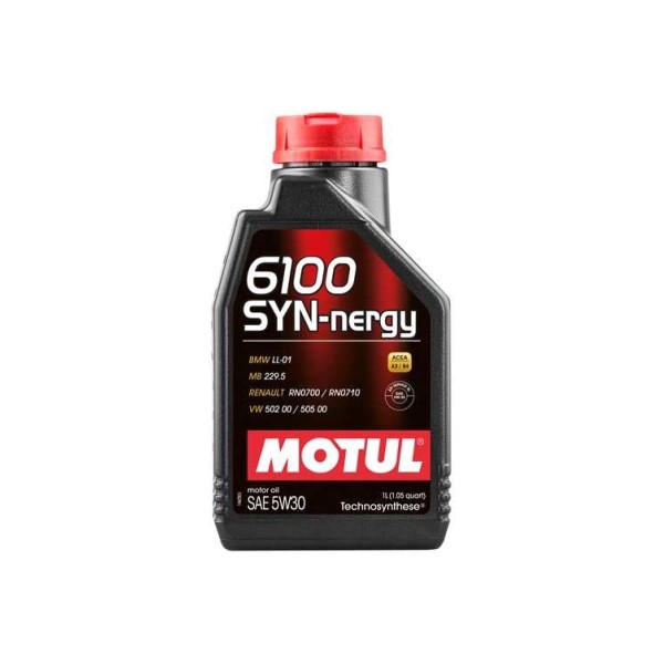 Масло моторное Motul 6100 Syn-Nergy 5W30, API SL, ACEA A3/B4, 1 л 112463