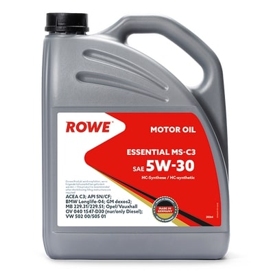 Масло моторное ROWE ESSENTIAL MS-C3 5W30, API SN/CF-4, 4 л 203644532A