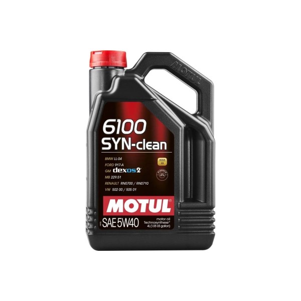 Масло моторное Motul 6100 Syn-Clean 5W40, API SN, ACEA C3, 4 л 111863