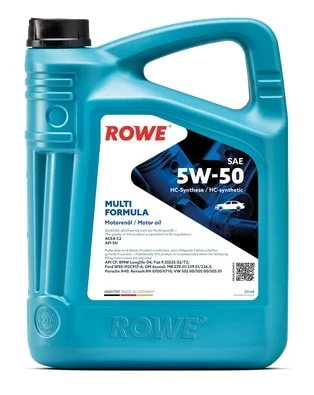 Масло моторное ROWE HIGHTEC MULTI FORMULA 5W50, API SN/CF-4, ACEA C3, 5 л