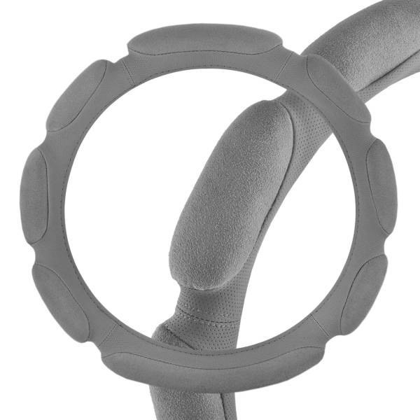 Оплетка руля (M) замша (8 подушечек) серая Sponge classic SKYWAY S01101033
