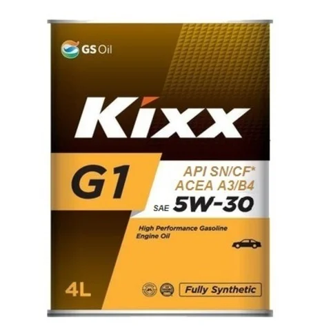 Масло моторное KIXX G1 A3/B4 5W30, API SN/CF-4, ACEA A3/B4, 4 л