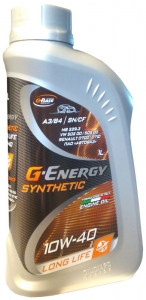 Масло моторное G-Energy Synthetic Long Life 10W40, API SN/CF-4, ACEA A3/B4, 1 л 253142394