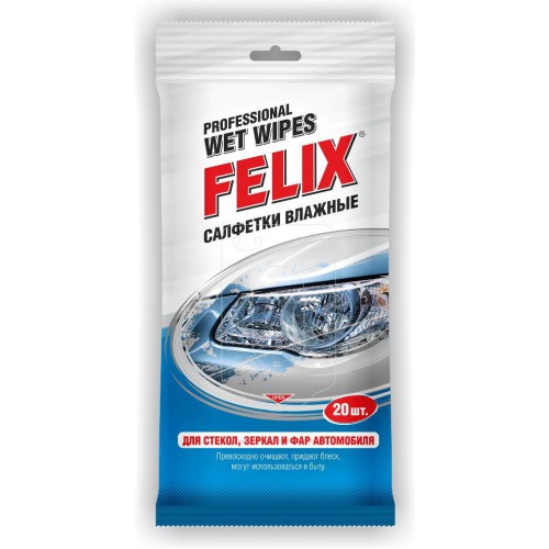 Салфетка влажная для стекол и фар FELIX 410060003