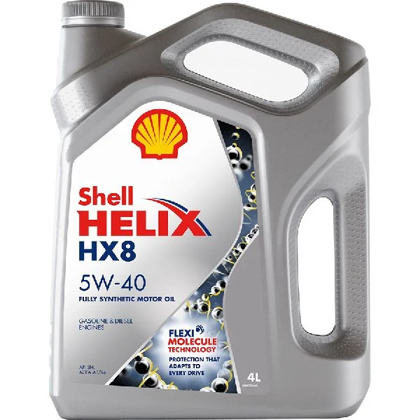 Масло моторное Shell Helix HX8 SN Plus A3/B4 5W40, API SN PLUS, ACEA A3/B4, 4 л