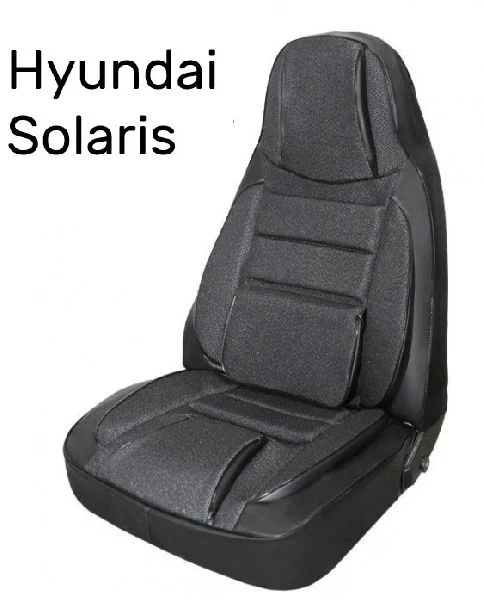 Чехлы на сиденья Жаккард серый TrendNew раздельная спинка /Hyundai Solaris 2011-2017/
