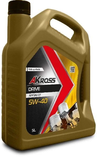 Масло моторное AKross DRIVE 5W40, API SN/CF-4, 5 л