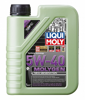 Масло моторное Liqui Moly Molygen New Generation 5W40, API SN, ACEA A3/B4, 1 л 8576