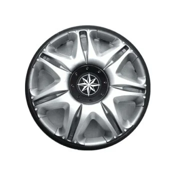 Колпаки колесные декоративные R14 серебристо-черный Nascar STAR 090331