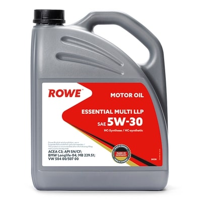 Масло моторное ROWE ESSENTIAL MULTI LLP 5W30, API SM/CF-4, ACEA C3, 4 л 202384532A