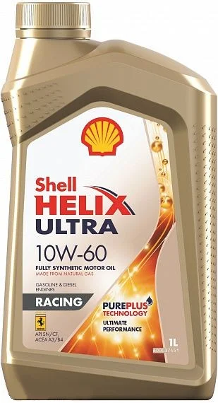 Масло моторное Shell Helix Ultra Racing 10W60, API SN/CF-4, ACEA A3/B4, 1 л