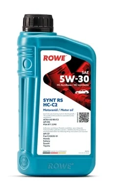 Масло моторное ROWE HIGHTEC SYNT RS HC-C2 5W30, API SN/CF-4, ACEA C2, 1 л