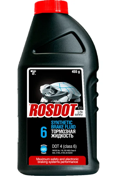 Жидкость тормозная DOT4 ROSDOT 4 CLASS 6 455г Тосол-Синтез 430140001