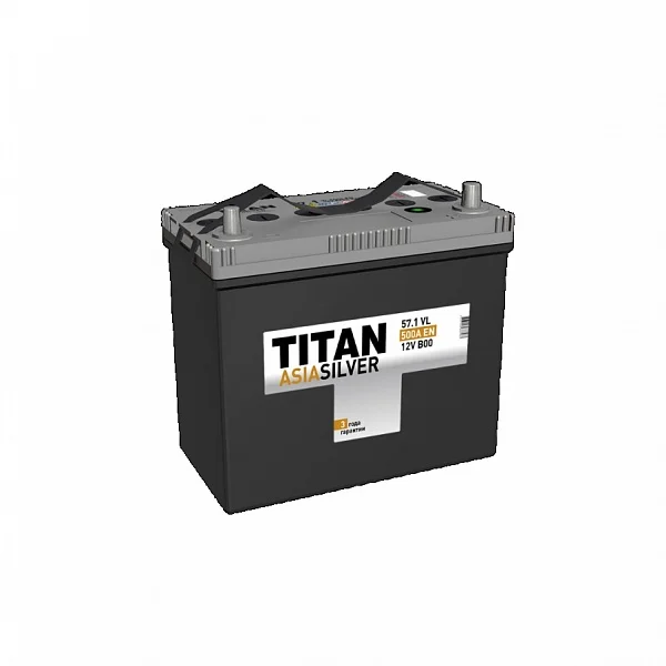 Аккумулятор Tubor TITAN Asia Silver 12В, 57А-ч, 480А, полярность 0 (обратная), B24 [238x129x227 мм] 6CT570VL