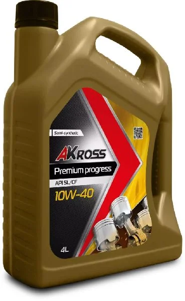 Масло моторное AKross PREMIUM PROGRESS 10W40, API SL/CF-4, 4 л