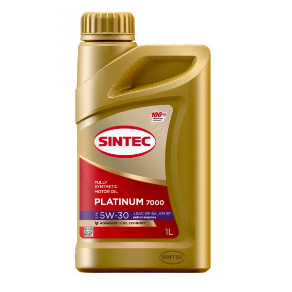 Масло моторное Sintec Platinum 7000 5W30, API SP, ILSAC GF-6A, 1 л 600152