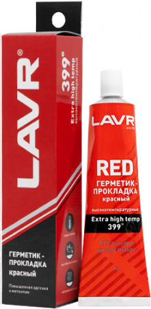 Герметик прокладка силиконовый красный 85гр LAVR +399 °С LN1737