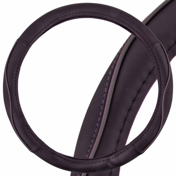 Оплетка руля (M) экокожа черно-серая Combo 7 SKYWAY S01102299