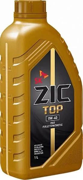 Масло моторное ZIC Top 5W40, API SP, ACEA A3/B4, 1 л