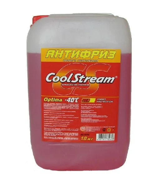 Антифриз CoolStream Optima red, G12 красный, 10 л