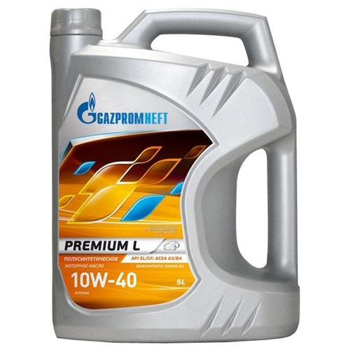 Масло моторное Gazpromneft Premium L 10W40, API SL/CF-4, ACEA A3/B4, 5 л 2389907294