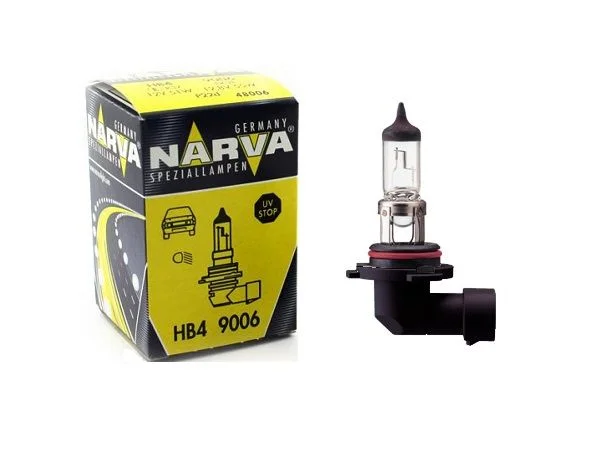 Лампа галогенная HB4 NARVA 12В, 55Вт 3000-3700К (тёплый белый) P22d