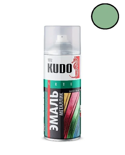 Краска зеленая металлик акриловая KUDO 520мл