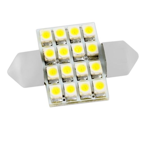 Лампа светодиодная C5W SKYWAY белая 16 LED 12В, Вт SV8,5*31 SJ16SMD120631MMSJ161