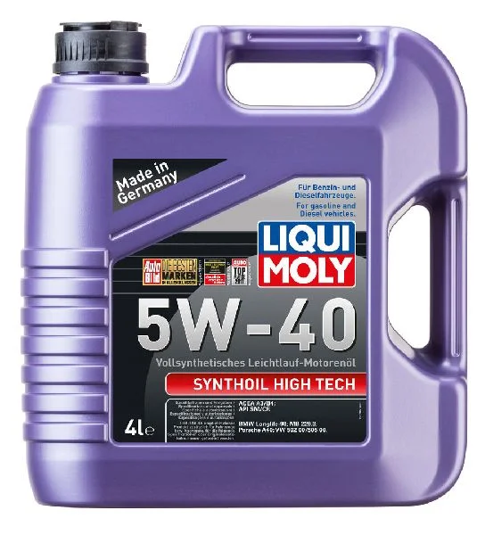 Масло моторное Liqui Moly Synthoil High Tech 5W40, API SN, ACEA A3/B4, 4 л