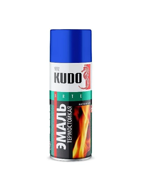 Краска термостойкая синяя KUDO 520мл