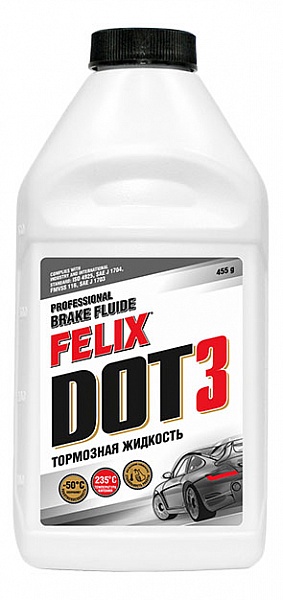 Жидкость тормозная DOT3 FELIX 455г "Тосол-Синтез" 430130007