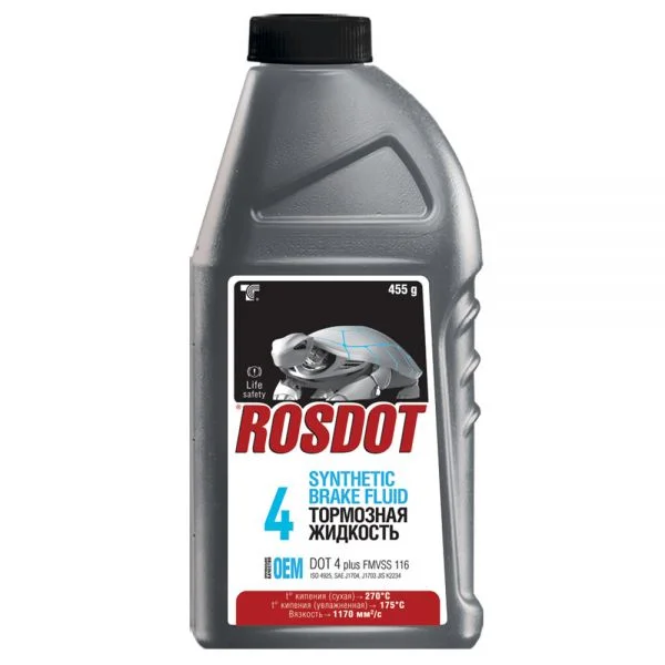Жидкость тормозная DOT4 ROSDOT 4 455г Тосол-Синтез 430101Н02
