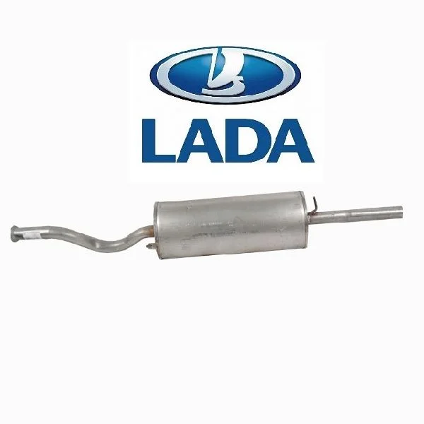 Глушитель основной обычная сталь крепление пальцы LADA /ВАЗ 2112 с 2007 г/
