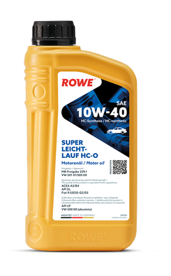 Масло моторное ROWE HIGHTEC SUPER LEICHTLAUF HC-O 10W40, API SN, ACEA A3/B4, 1 л 20058001099