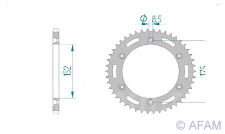 Звезда задняя 520 AFAM /YAMAHA WR250, YZ125/250/400, TTR250/ 1250849