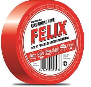 Изолента красная 19*10 м FELIX 410040171