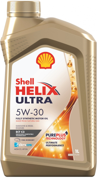 Масло моторное Shell Helix Ultra ECT C3 5W30, API SN, ACEA C3, 1 л 550046369