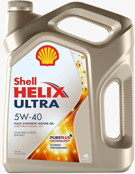 Масло моторное Shell Helix Ultra SP 5W40, API SP, ACEA A3/B4, 4 л 550055905