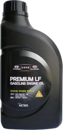 Масло моторное HYUNDAI/KIA Premium LF Gasoline 5W20, API SM/CF-4, ILSAC GF-4, 1 л
