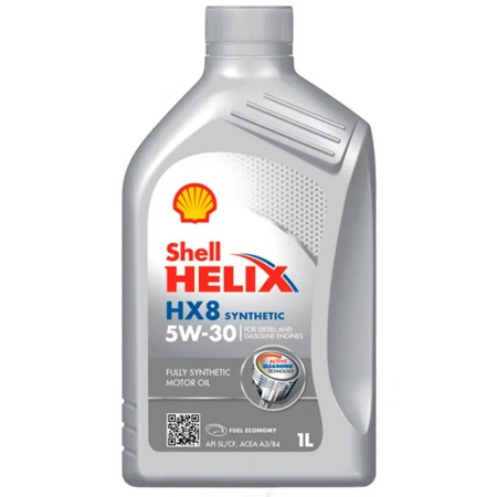 Масло моторное Shell Helix HX8 5W30, API SL/CF-4, ACEA A3/B4, 1 л
