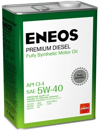 Масло моторное Eneos Premium Diesel 5W40, API CI-4, 4 л
