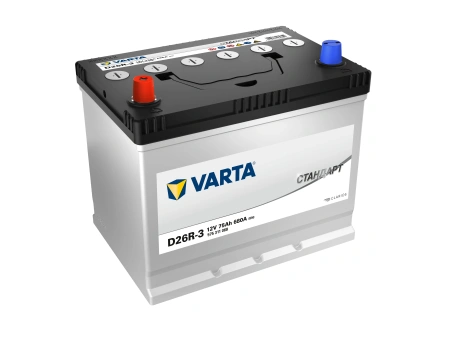 Аккумулятор Varta Стандарт D26 [260x173x225 мм], 75А-ч, 680А, 1 (прямая), 12В