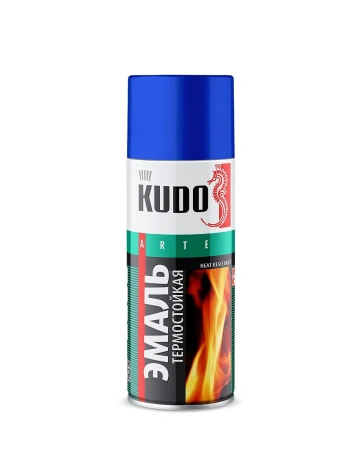 Краска термостойкая черная KUDO 520мл