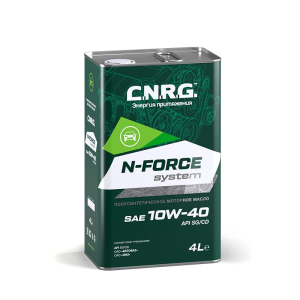 Масло моторное C.N.R.G N-Force System 10W40, API SG/CD, 4 л CNRG0130004