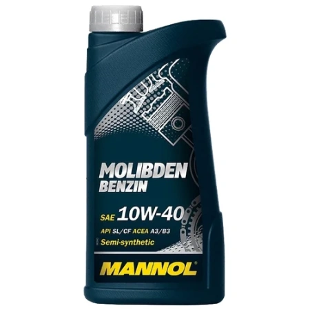 Масло моторное Mannol Molibden Benzin 10W40, API SL/CF-4, ACEA A3/B3, 1 л MN75051