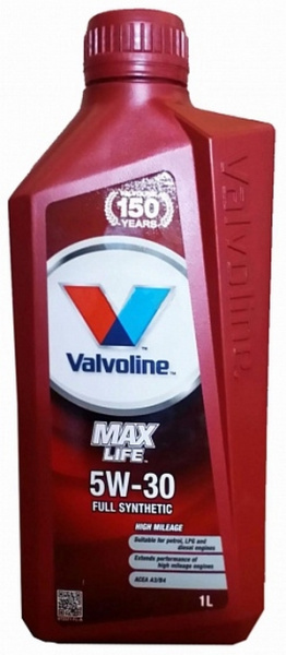 Масло моторное Valvoline MaxLife 5W30, ACEA A3/B4, 1 л 872371