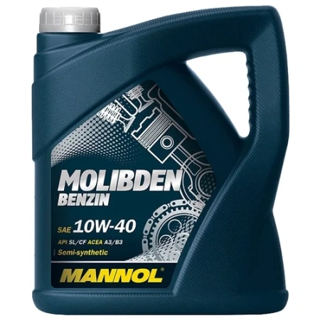 Масло моторное Mannol Molibden Benzin 10W40, API SL/CF-4, ACEA A3/B3, 4 л