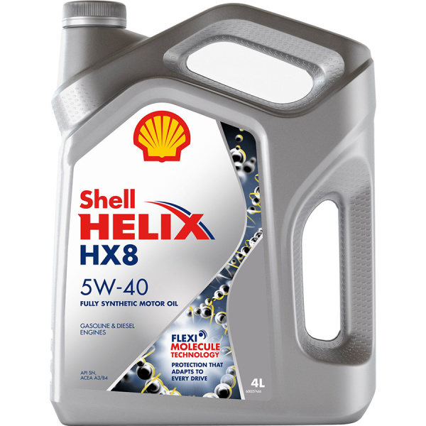 Масло моторное Shell Helix HX8 SN Plus A3/B4 5W40, API SN PLUS, ACEA A3/B4, 4 л 550051529